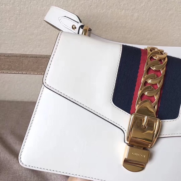 Sold-Gucci Sylvie white small - Picture 6 of 8